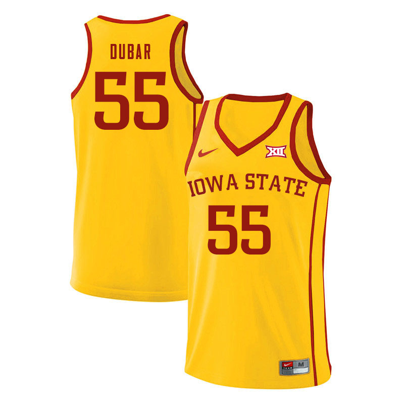 Men #55 Darlinstone Dubar Iowa State Cyclones College Basketball Jerseys Sale-Yellow - Click Image to Close